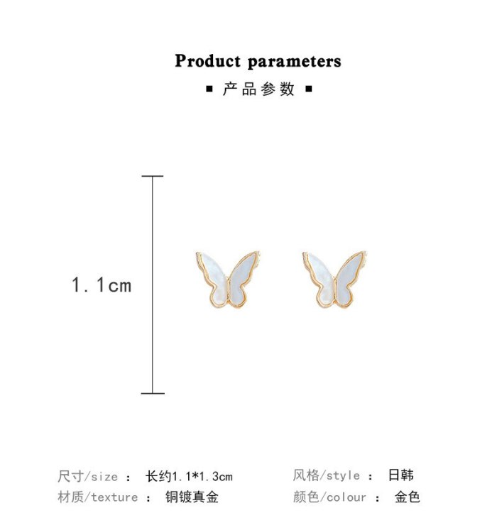 Wholesale 925 Silver Post Fritillary Butterfly Studs Female Women Earrings  Dropshipping Jewelry Gift