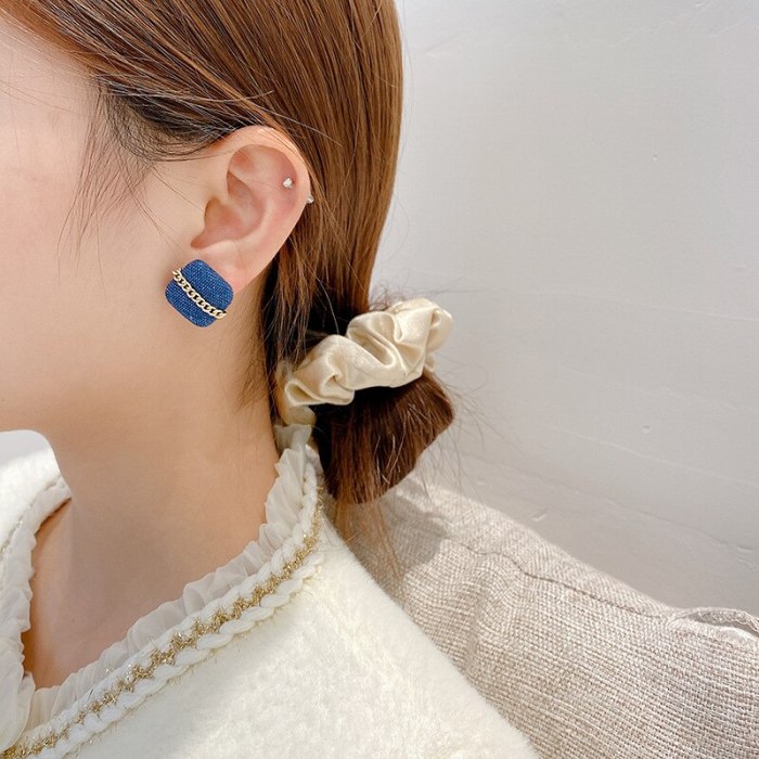Wholesale Sterling Silver Post Flannel Ear Studs Female Women Earrings  Dropshipping Jewelry Gift