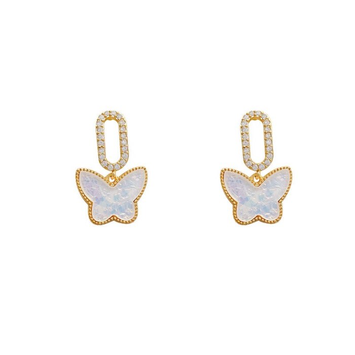 Wholesale 925 Silver Post New Butterfly Earrings Female Women Stud Earrings  Dropshipping Jewelry Gift