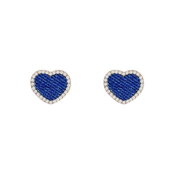 Wholesale Sterling Silver Post Love Heart Stud Earrings  Dropshipping Jewelry Gift