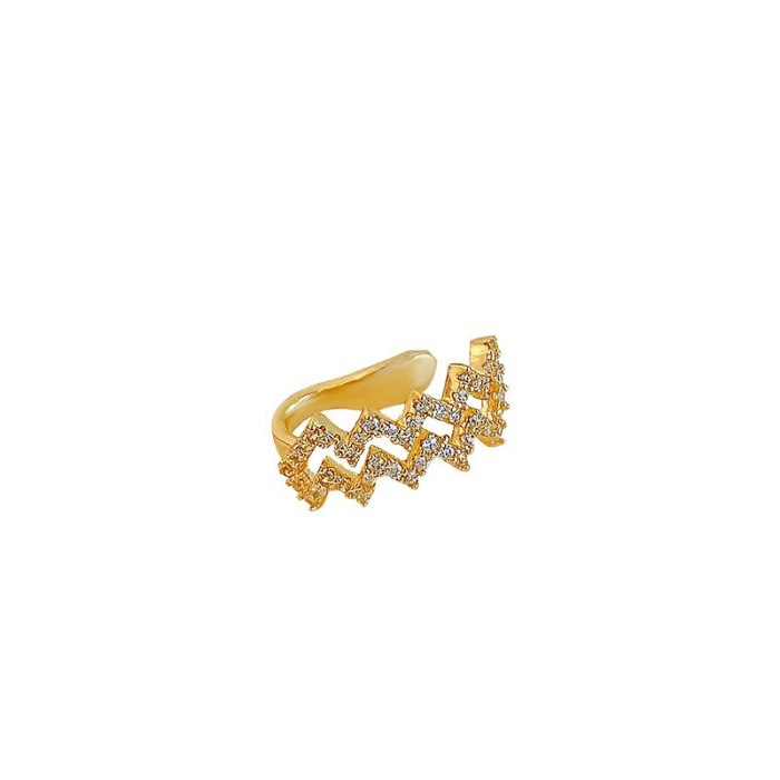 Wholesale New Trendy Ear Clip Non-Pierced Women's Zircon Earrings  Dropshipping Jewelry Gift