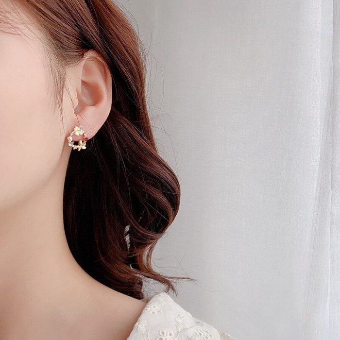 Wholesale 925 Silver Post Bianhua Studr Earrings  Women Fashion Earrings  Dropshipping Jewelry Gift