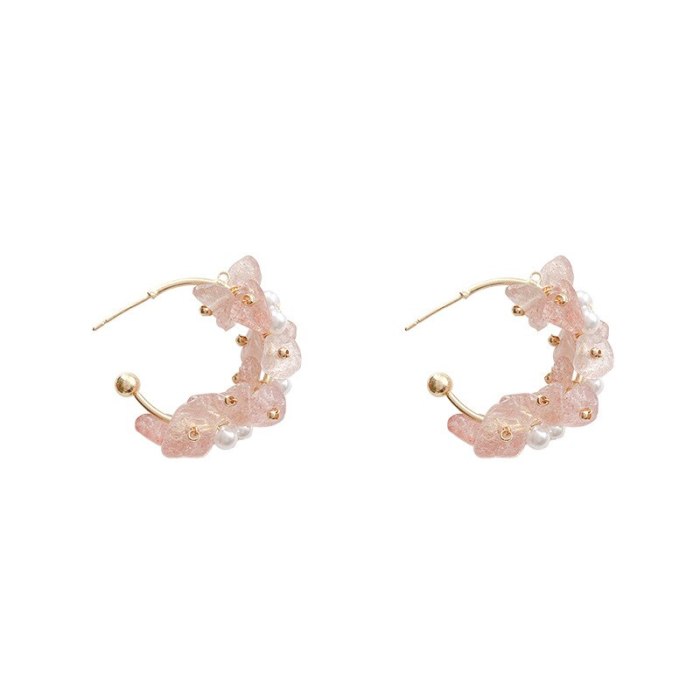 Wholesale Sterling Silver Post Earrings Female Women Crystal Earrings Pearl Earrings  Dropshipping Jewelry Gift