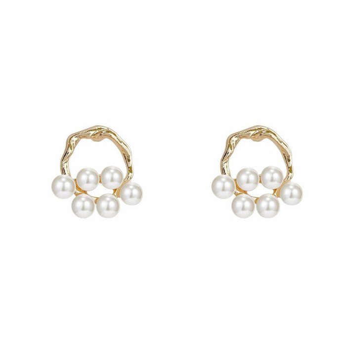 Wholesale 925 Silver Post Pearl Fashion Earrings Female Women Stud Earrings Eardrops Earrings  Dropshipping Jewelry Gift