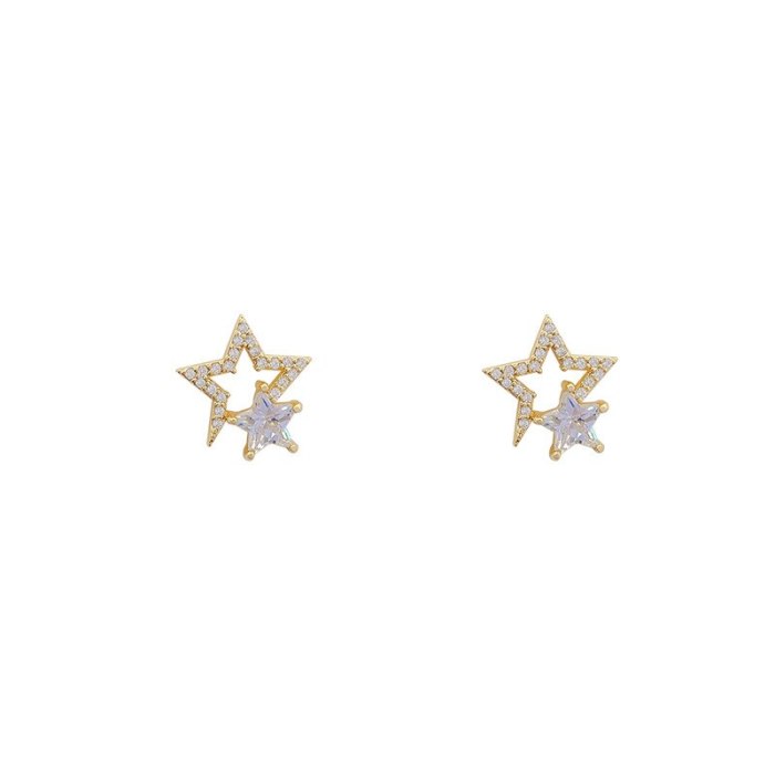 Wholesale 925 Silver Post Star Ear Studs Earrings Female Women Earrings  Dropshipping Jewelry Gift