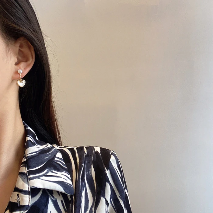 Wholesale New Opal Love Pendant Earrings Female Women Stud Earrings  Dropshipping Jewelry Gift