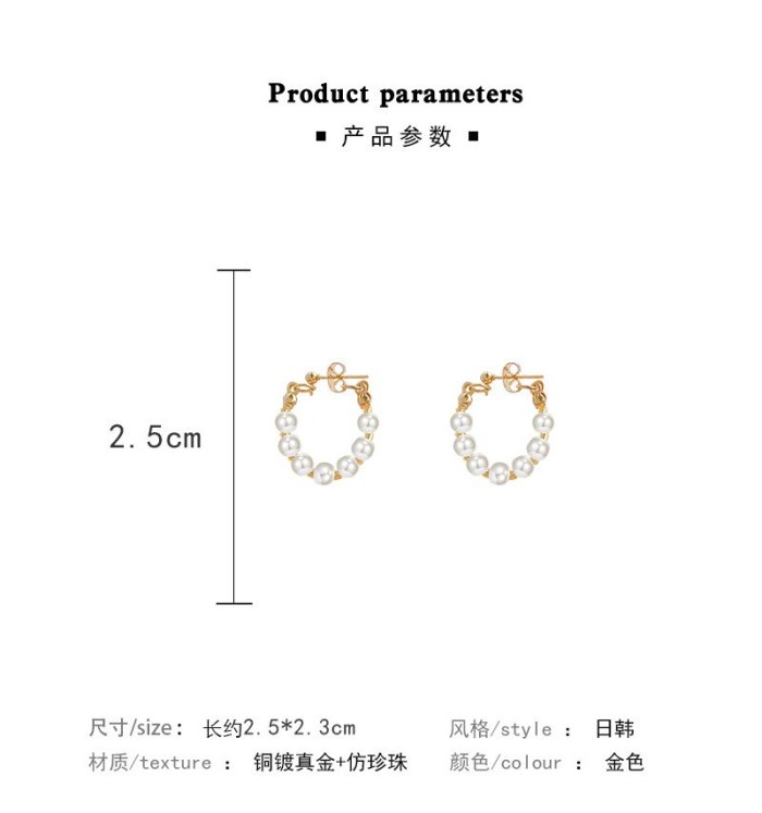 Wholesale Sterling Silver Post Ear Studs Pearl And Circle Earrings For Women New Studs  Dropshipping Jewelry Gift