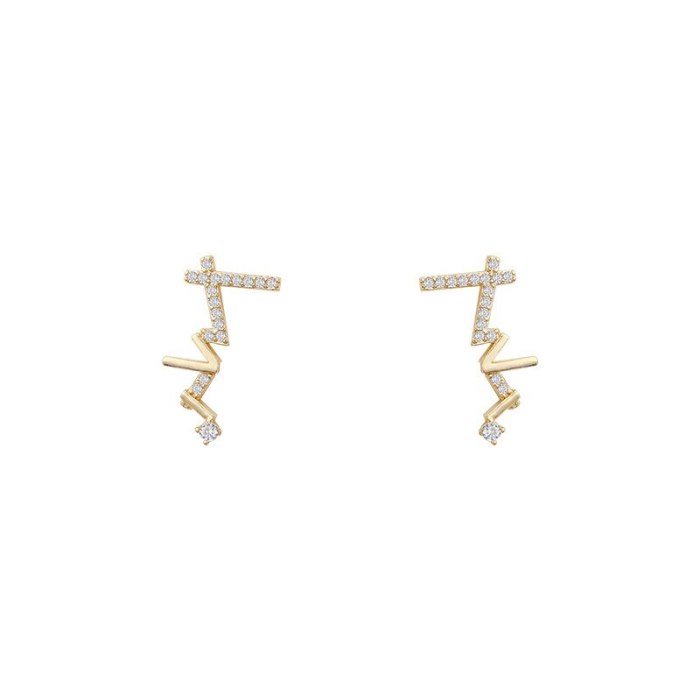 Wholesale Sterling Silver Post Stud Earrings For Women Rhinestone Zircon Earrings Eardrops  Dropshipping Jewelry Gift