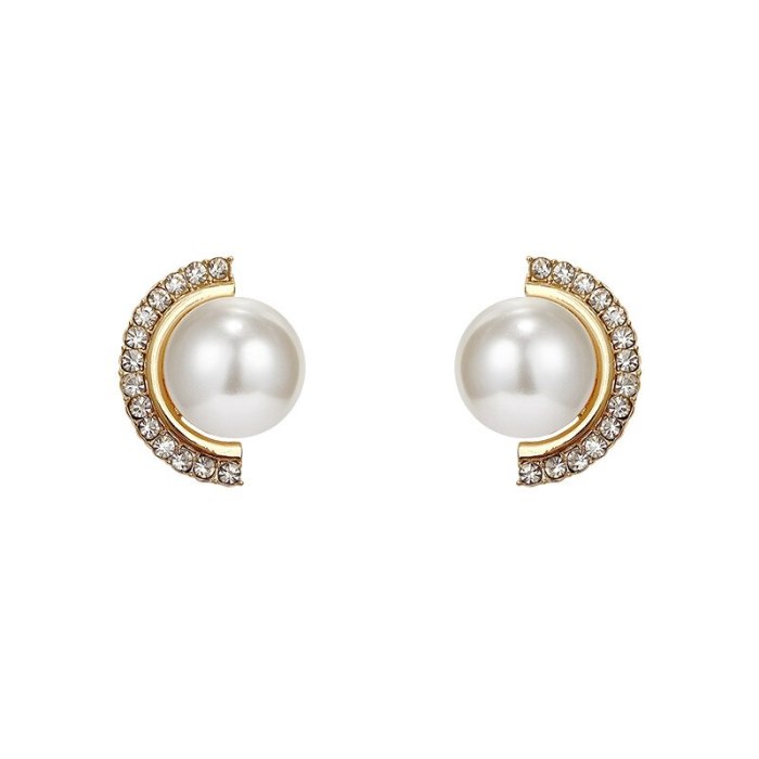 Wholesale Sterling Silver Post New Fashion Earrings Women's Pearl Ear Studs Earrings  Dropshipping Jewelry Gift
