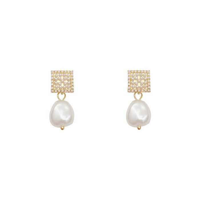 Wholesale Sterling Silver Post Pearl Women Stud Earrings Dropshipping Jewelry Women Fashion Gift