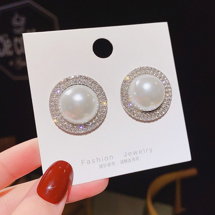 Wholesale 925 Silver Stud Earrings Pearl Earrings For Women New Earrings Dropshipping Jewelry Women Fashion Gift