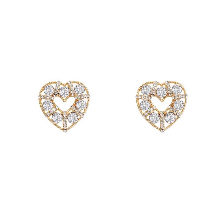 Wholesale 925 Silver Post Love Heart Women Stud Earrings Dropshipping Jewelry Women Fashion Gift
