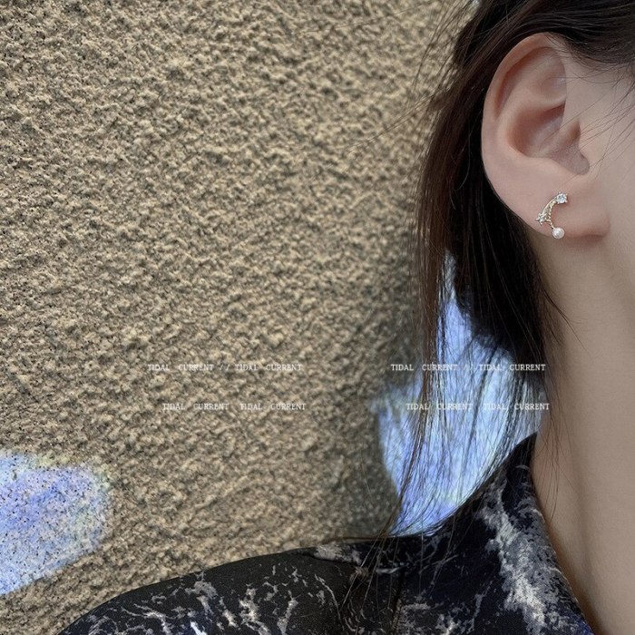 Wholesale Asymmetric Zircon Star Studs New Earrings For Women Dropshipping Jewelry Women Fashion Gift