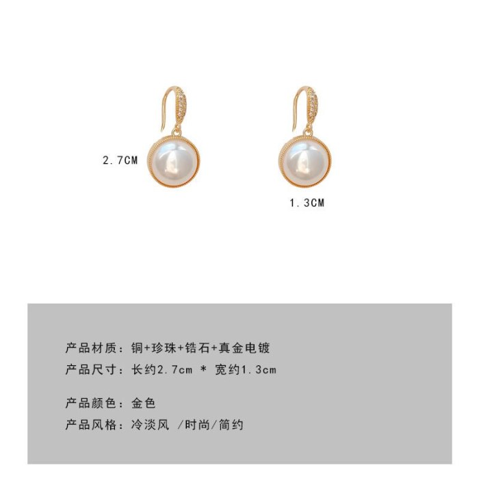 Wholesale Sterling Silver Post New Circle And Pearl Women Stud Earrings Dropshipping Jewelry Women Fashion Gift