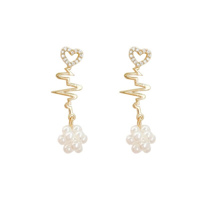 Wholesale New Love Pearl Long Eardrop Women Stud Earrings Dropshipping Jewelry Women Fashion Gift