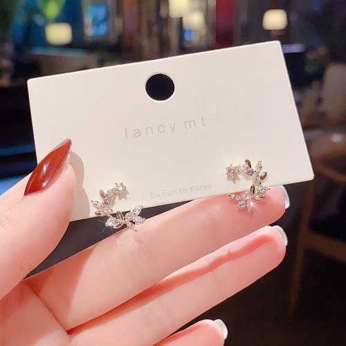 Wholesale 925 Silver Pin Women Flower Stud Earrings Dropshipping Jewelry Women Fashion Gift