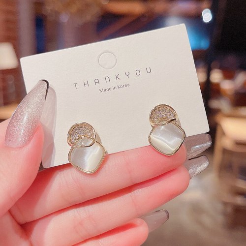Wholesale 925 Silver Post Opal Women Stud Earrings Dropshipping Jewelry Women Fashion Gift