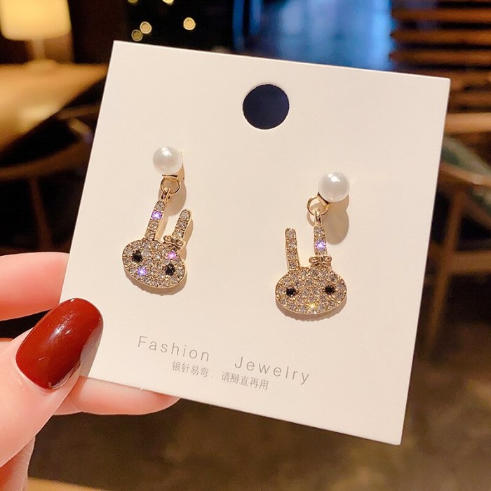 Wholesale 925 Silver Post New Rabbit Earrings Stud Earring Earrings Dropshipping Jewelry Women Fashion Gift