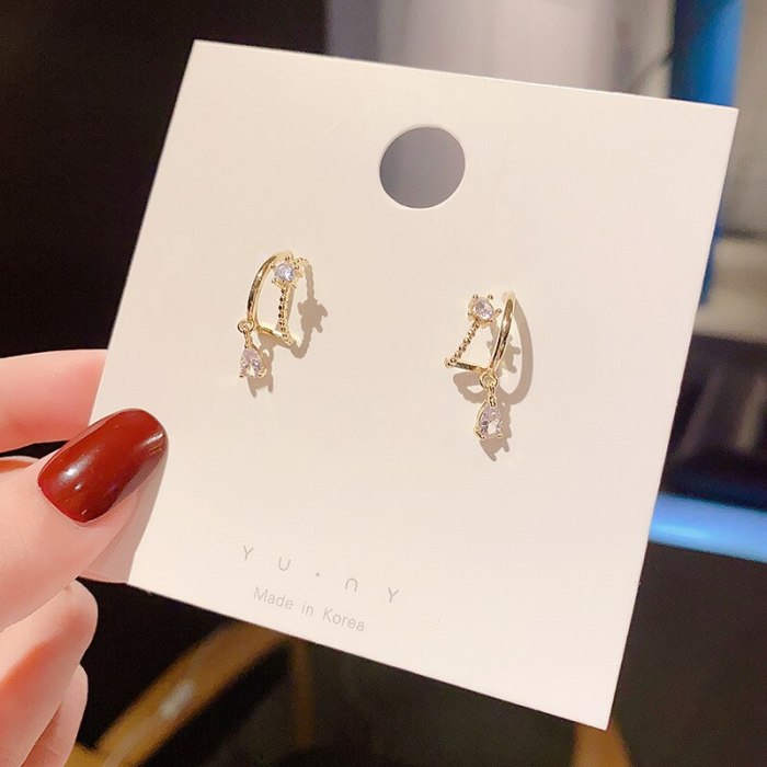 Wholesale Sterling Silver Post Water Drop Eardrops Stud Earrings Women's Oval Earrings Dropshipping Jewelry Women Fashion Gift