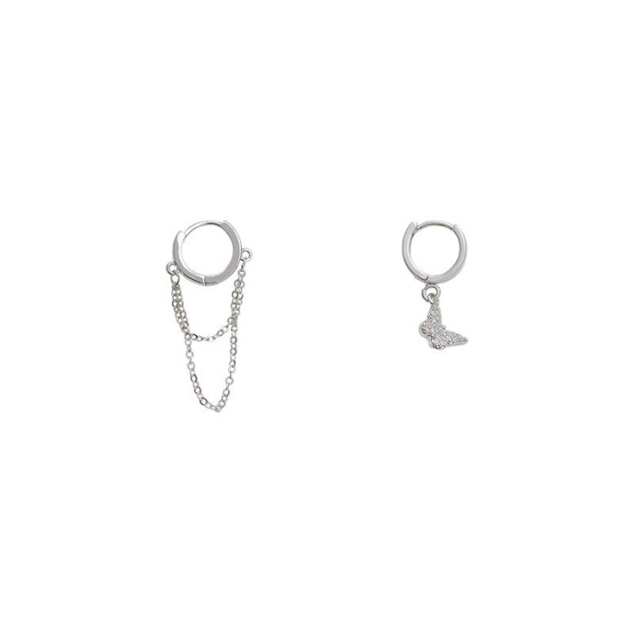 Wholesale Sterling Silver Post Bow Earrings Women's New Asymmetric Earrings Dropshipping Jewelry Women Fashion Gift