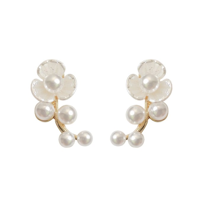 Wholesale Sterling Silver Post Flower Women Stud Earrings Dropshipping Jewelry Women Fashion Gift