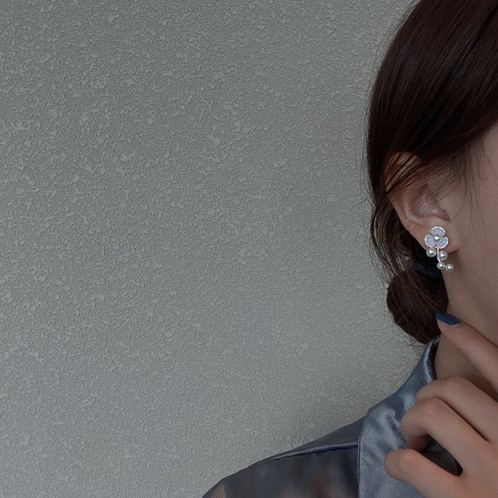 Wholesale Sterling Silver Post Flower Women Stud Earrings Dropshipping Jewelry Women Fashion Gift