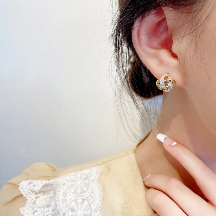 Wholesale Sterling Silver Post New Flower Women Stud Earrings Dropshipping Jewelry Women Fashion Gift