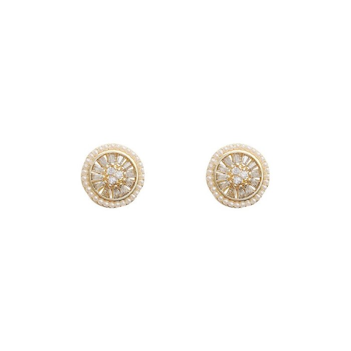 Wholesale 925 Silver Post New Zircon Women Stud Earrings Dropshipping Jewelry Women Fashion Gift
