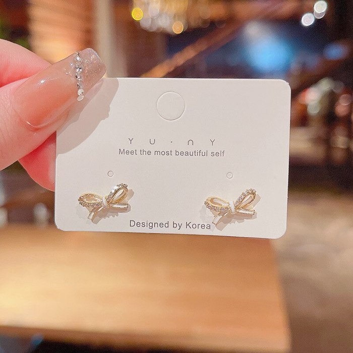 Wholesale Sterling Silver Post Bowknot Earrings For Women New Studs Dropshipping Jewelry Women Fashion Gift