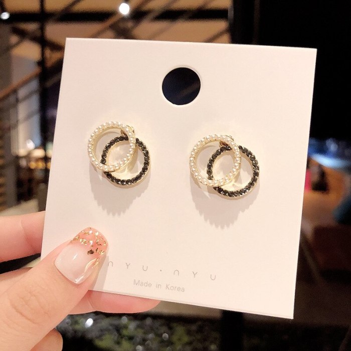 Wholesale Sterling Silver Post Pearl Rectangular Earrings Stud Earrings Dropshipping Jewelry Women Fashion Gift