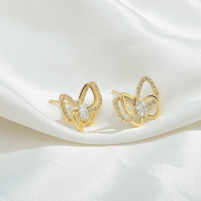 Wholesale Earrings Bow Earrings Sterling Silver Post Women Stud Earrings Jewelry Women Gift