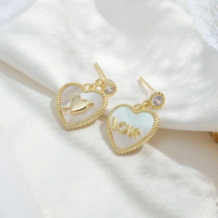 Wholesale Sterling Silver Post Shell Stud Female Earring Ornament Jewelry Women Gift