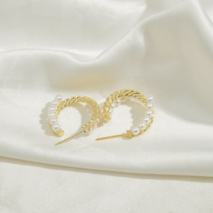 Wholesale New Pearl Stud Earrings For Women Sterling Silver Post Earrings Eardrops Jewelry Women Gift