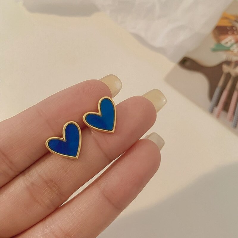 Wholesale Love Heart Women 925 Silver Stud Earrings Jewelry Women Gift