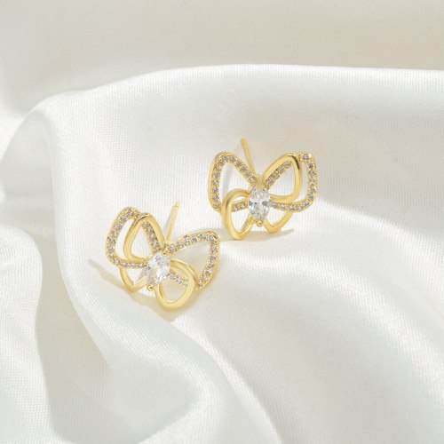 Wholesale Earrings Bow Earrings Sterling Silver Post Women Stud Earrings Jewelry Women Gift