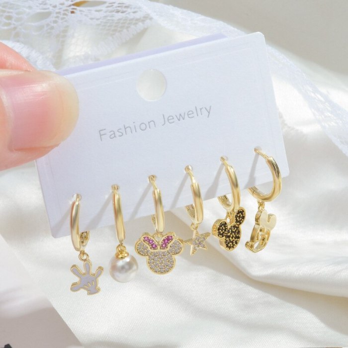 Wholesale Zircon Pearl Fashion Ear Clip Women Earrings Jewelry Women Gift