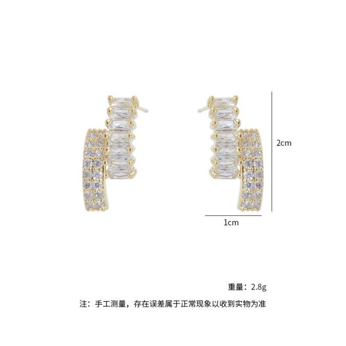 Wholesale Zircon Stud Earrings For Women Sterling Silver Post Earrings Jewelry Women Gift