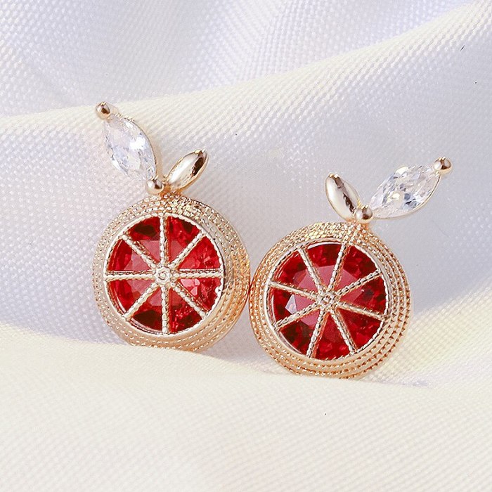 Wholesale Sterling Silver Post Love Star Earrings For Women Fruit Stud Eardrops Jewelry Women Gift