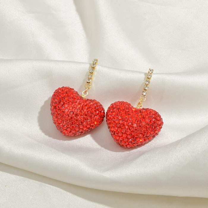 Wholesale Sterling Silver Post Earrings Peach Heart Stud Earring Jewelry Women Gift