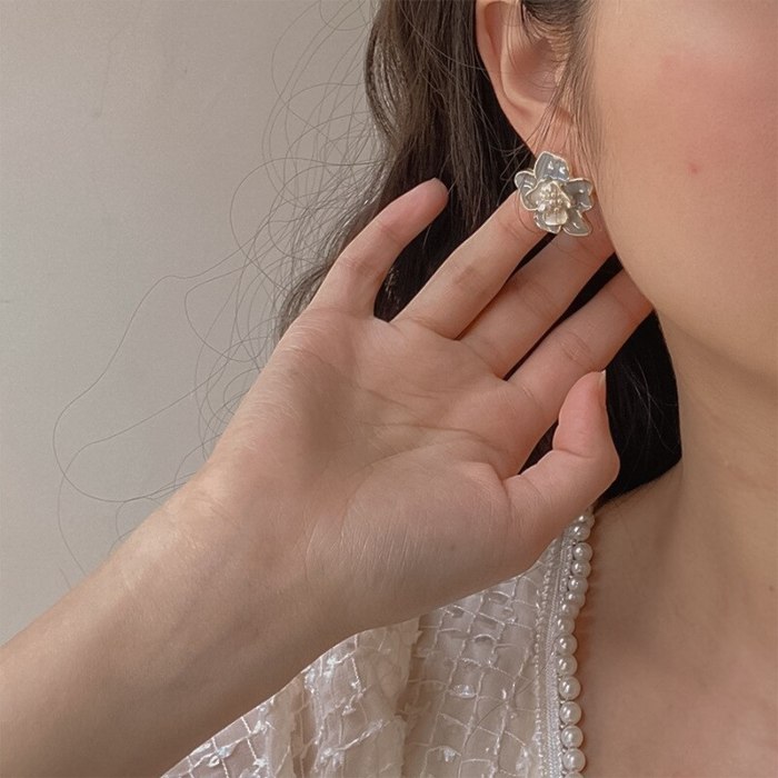 Wholesale New Camellia Stud Women Earrings Jewelry Women Gift