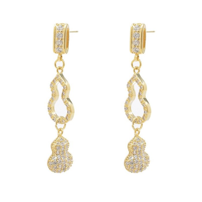 Wholesale Sterling Silver Post Gourd Stud Earrings For Women Eardrops Earrings Jewelry Women Gift