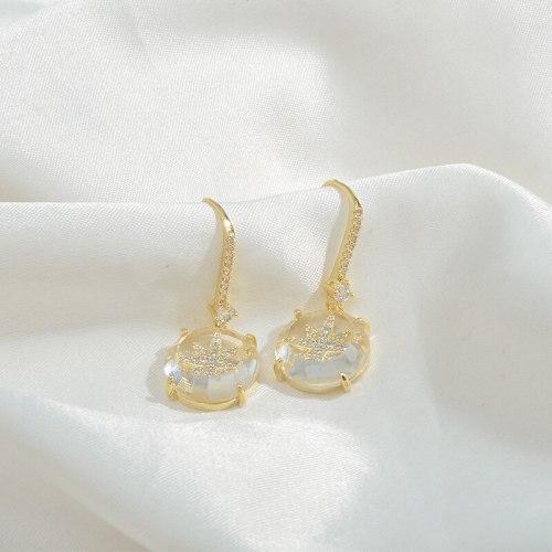 Wholesale Zircon Eight Awn Star Earrings Sterling Silver Post Earrings Stud Women Jewelry Women Gift
