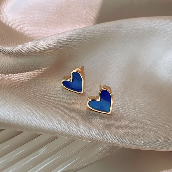 Wholesale Love Heart Women 925 Silver Stud Earrings Jewelry Women Gift
