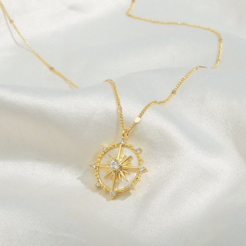 Wholesale Women's Shell Necklace Eight Awn Star Chorker Chain Trendy Dropshipping Jewellery Gift