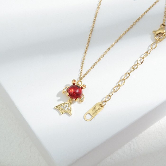 Wholesale Zircon Goldfish Necklace For Women Chorker Chain Jewelry Dropshipping Jewellery Gift