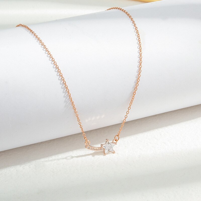 Wholesale Zircon Fashion Necklace For Women New Style Collarbone Necklace Jewelry Dropshipping Jewellery Gift