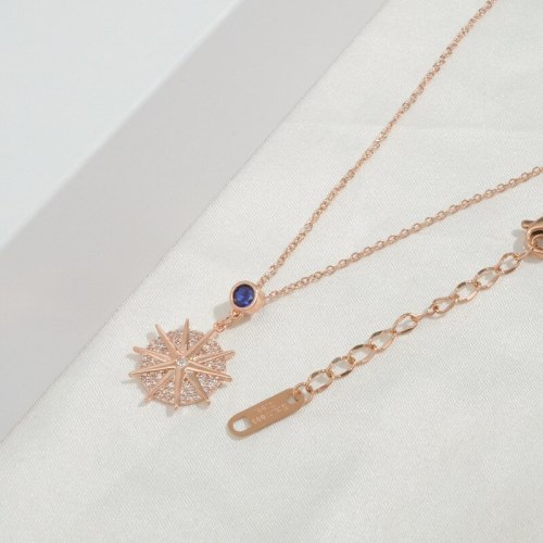 Wholesale Necklace Female Women Girl Zircon Eight Awn Star Chorker Chain Trendy Dropshipping Jewellery Gift