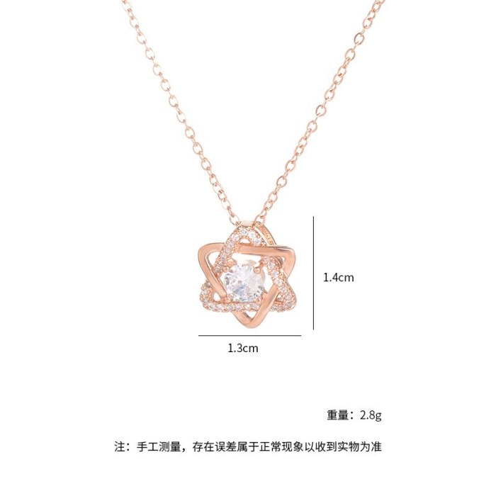 Wholesale New Hexagram Necklace Short Chorker Chain Female Women Girl Necklace Jewelry Dropshipping Jewellery Gift