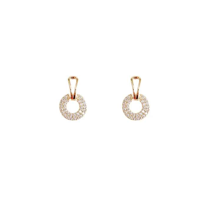 Wholesale 925 Silver Post Circle Stud Female Earrings Jewelry Women Gift