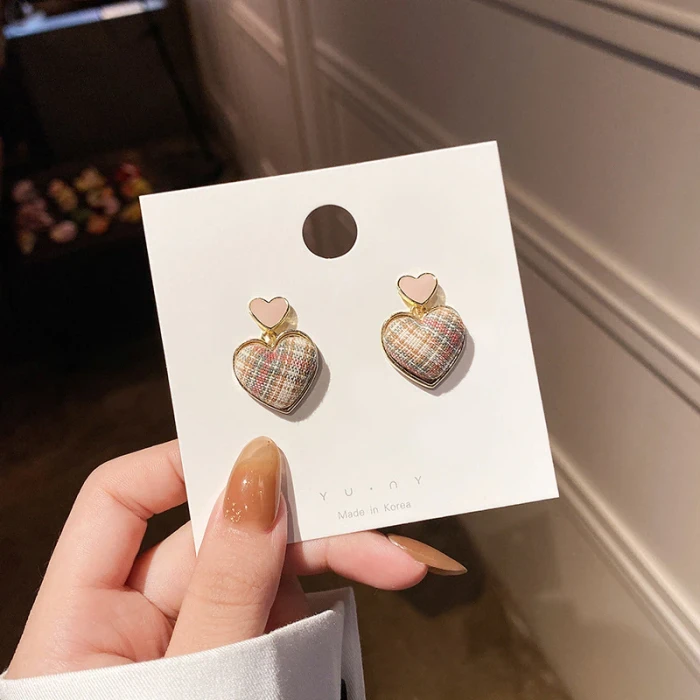 Wholesale Sterling Silver Post Love Heart Women Stud Earrings Jewelry Women Gift